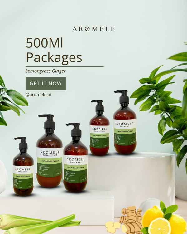 [AROMELE] Lemongrass Ginger -  All Varian 500 ml Packaged - Image 2