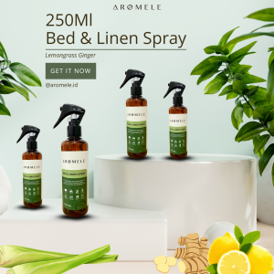 [AROMELE] Lemongrass Ginger - Bed & Linen Spray 250ml Packaged
