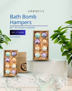 [AROMELE] Bath Bomb | 100gr | Hampers Bath Bomb 6pcs Free Box & Card - Image 2
