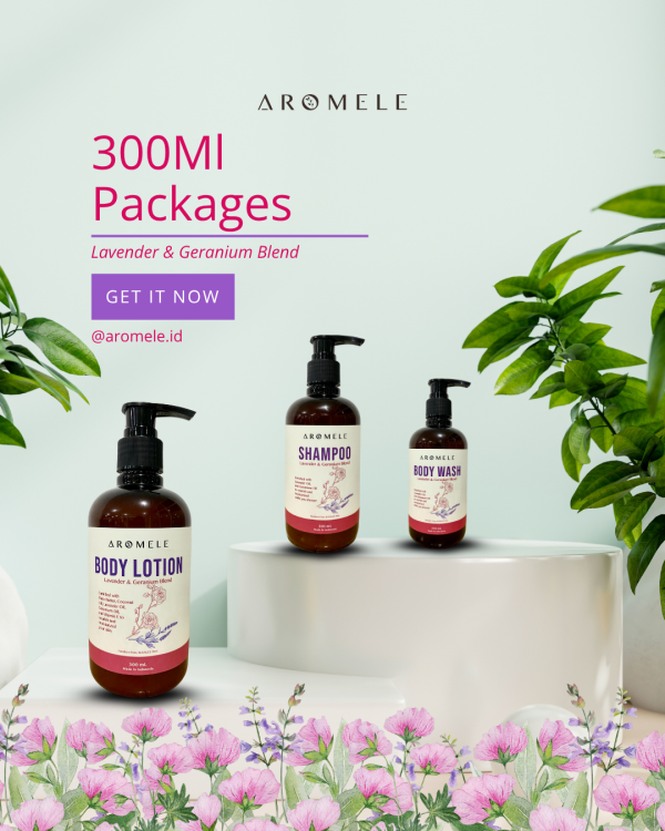 [AROMELE] Lavender & Geranium Blend - All Varian 300 ml Packaged - Image 2