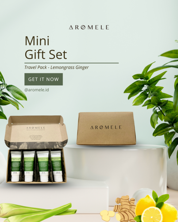 [AROMELE] Lemongrass Ginger - Mini Gift Set Travel Pack - Image 2