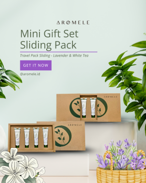 [AROMELE] Mini Gift Set Sliding - Lavender & White Tea / Lavender & Geranium Blend | Free Card Write on Note - Image 4