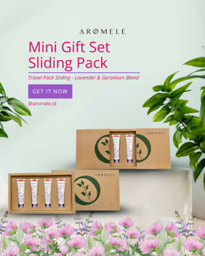 [AROMELE] Mini Gift Set Sliding - Lavender & White Tea / Lavender & Geranium Blend | Free Card Write on Note - Image 2